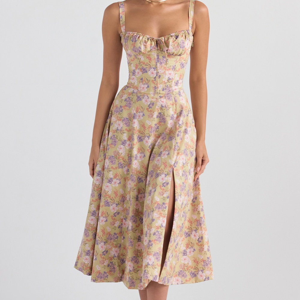 House of CB Peony Print Carmen Sundress Size S